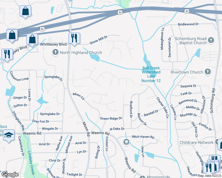 map of restaurants, bars, coffee shops, grocery stores, and more near 9 Labrador Court in Columbus