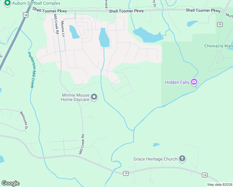 map of restaurants, bars, coffee shops, grocery stores, and more near 2399 Rutland Road in Auburn