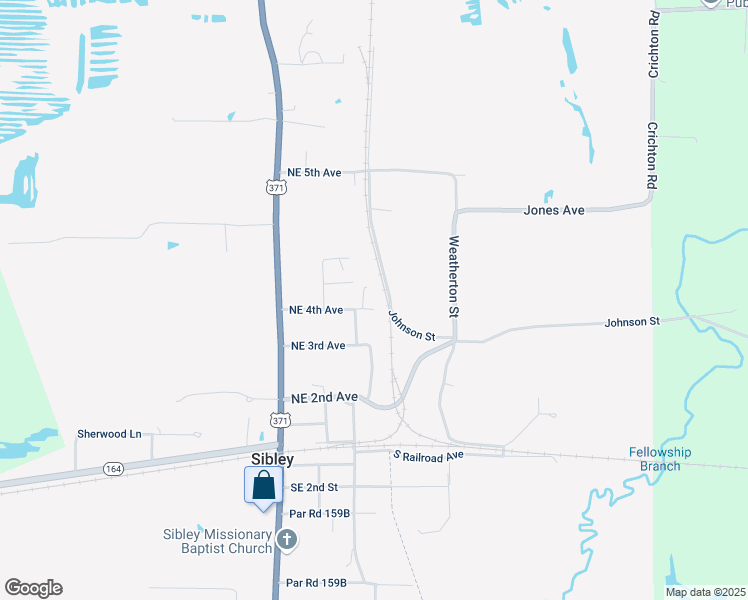 map of restaurants, bars, coffee shops, grocery stores, and more near 137 Lloyd Street in Sibley