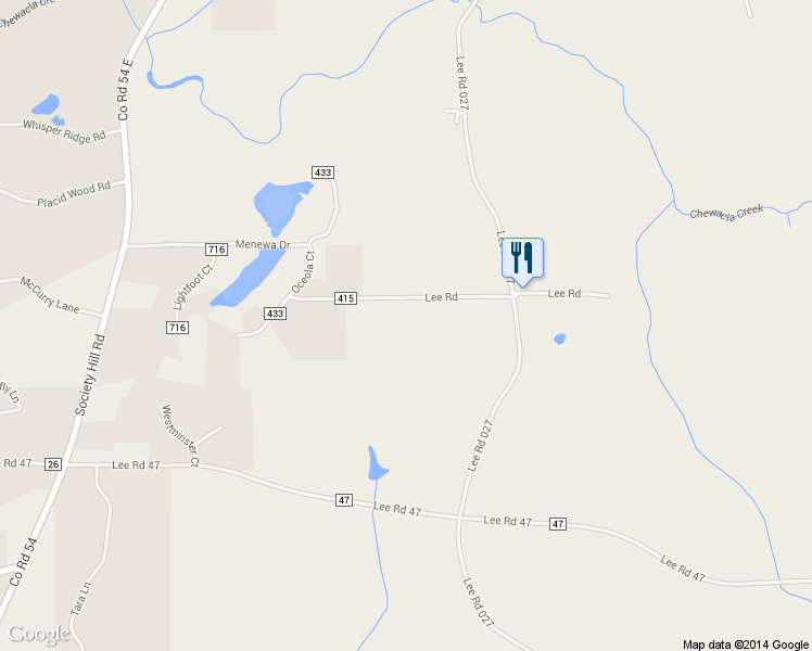 map of restaurants, bars, coffee shops, grocery stores, and more near 809 Lee Road in Auburn