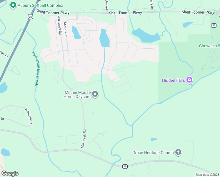 map of restaurants, bars, coffee shops, grocery stores, and more near 2399 Rutland Road in Auburn