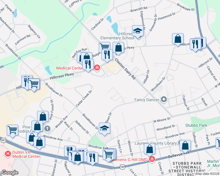 map of restaurants, bars, coffee shops, grocery stores, and more near 110 Corporate Square in Dublin