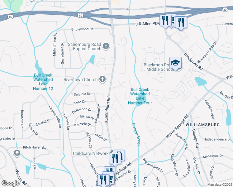 map of restaurants, bars, coffee shops, grocery stores, and more near 206 Plum Court in Columbus