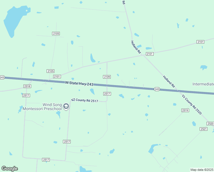 map of restaurants, bars, coffee shops, grocery stores, and more near 1452 Texas 243 in Canton
