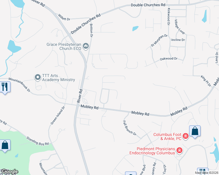 map of restaurants, bars, coffee shops, grocery stores, and more near 187 Pebblebrook Lane in Columbus