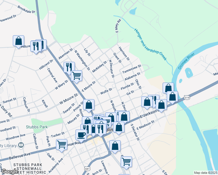 map of restaurants, bars, coffee shops, grocery stores, and more near 305 Wolfe Street in Dublin
