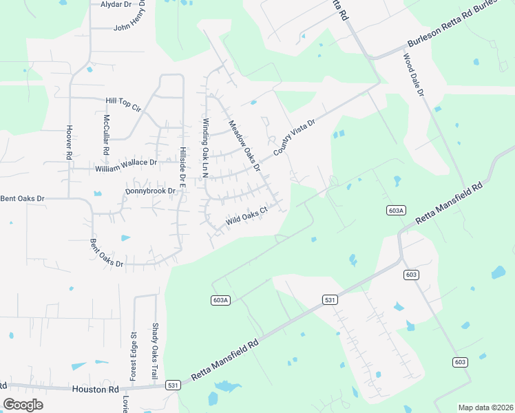 map of restaurants, bars, coffee shops, grocery stores, and more near 3430 Wild Oaks Court in Burleson