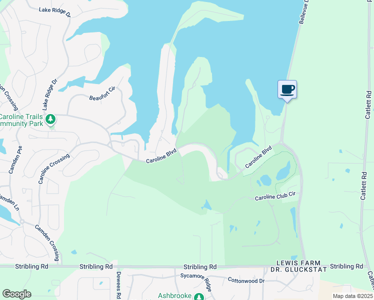map of restaurants, bars, coffee shops, grocery stores, and more near 335 Caroline Boulevard in Madison