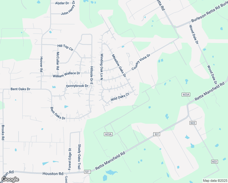 map of restaurants, bars, coffee shops, grocery stores, and more near 3417 Wild Oaks Court in Burleson