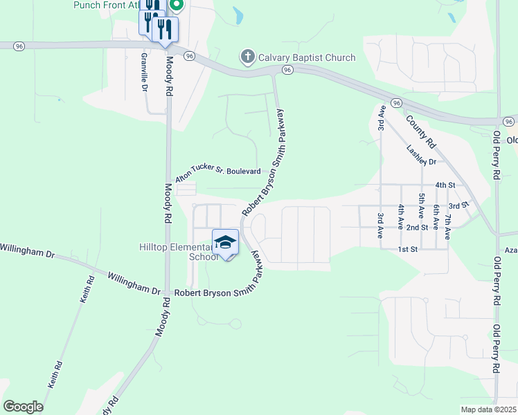 map of restaurants, bars, coffee shops, grocery stores, and more near 114 Falls Drive in Bonaire