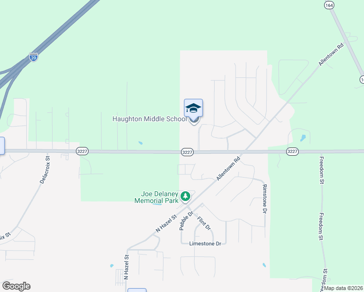 map of restaurants, bars, coffee shops, grocery stores, and more near 700 Louisiana 3227 in Haughton
