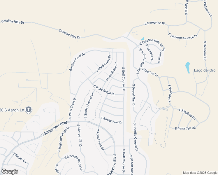 map of restaurants, bars, coffee shops, grocery stores, and more near 36338 South Rock Crest Drive in Tucson