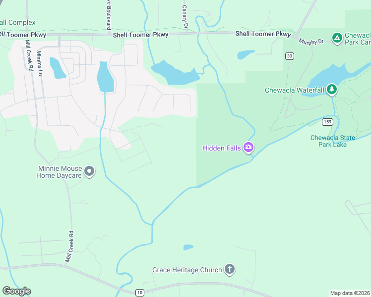 map of restaurants, bars, coffee shops, grocery stores, and more near 3291 Mill Creek Road in Auburn