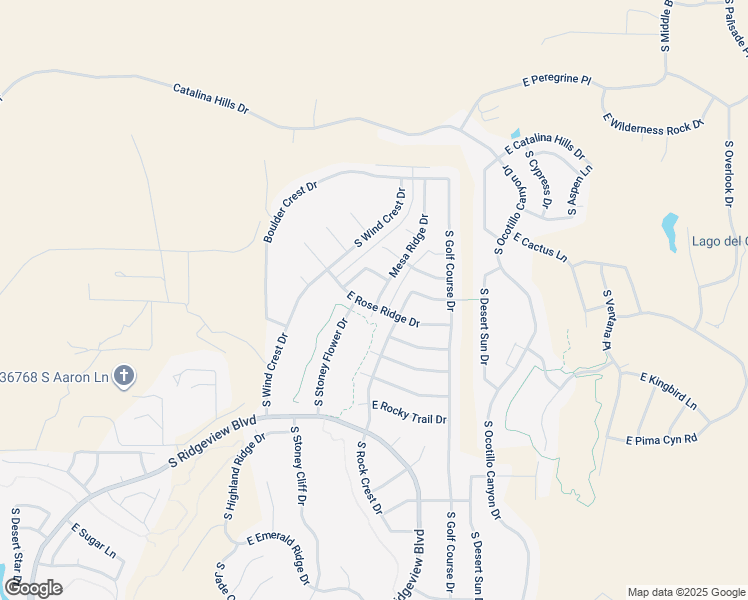 map of restaurants, bars, coffee shops, grocery stores, and more near 36197 Canyon Brook Drive in Tucson