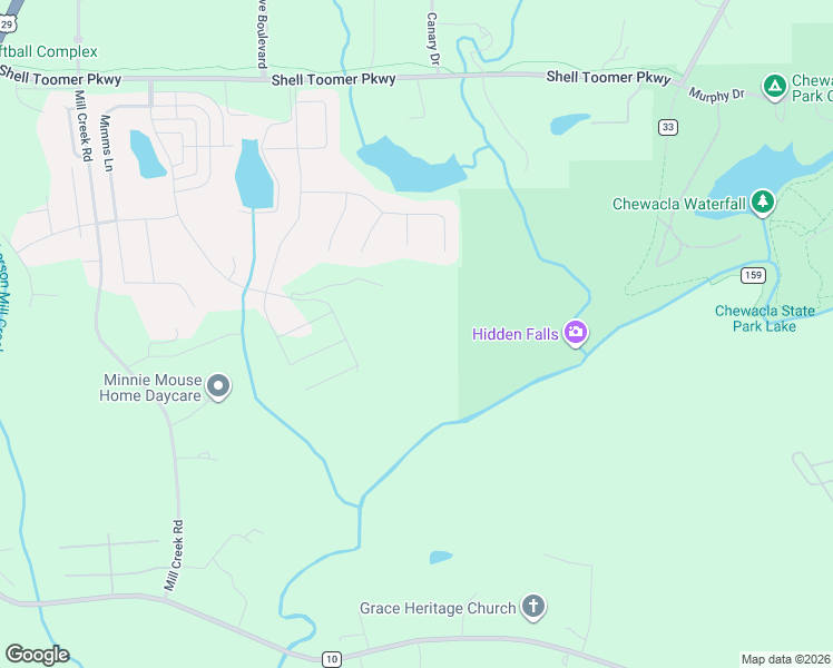map of restaurants, bars, coffee shops, grocery stores, and more near 3291 Mill Creek Road in Auburn