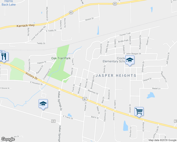 map of restaurants, bars, coffee shops, grocery stores, and more near 3398 Fitzgerald Street in Marshall