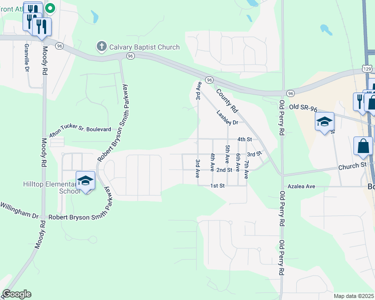 map of restaurants, bars, coffee shops, grocery stores, and more near 307 4th Avenue in Bonaire