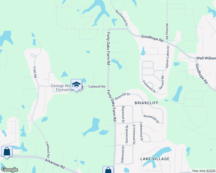 map of restaurants, bars, coffee shops, grocery stores, and more near 556 Forty Oaks Farm Road in West Monroe
