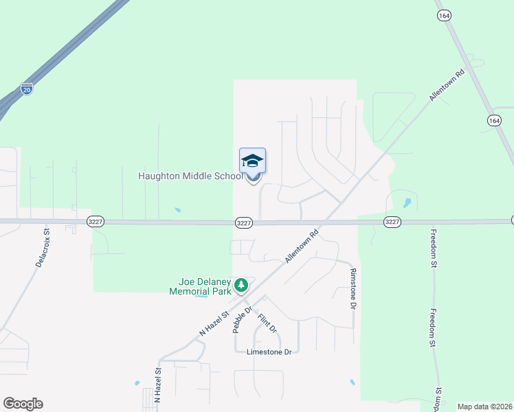 map of restaurants, bars, coffee shops, grocery stores, and more near 700 Louisiana 3227 in Haughton
