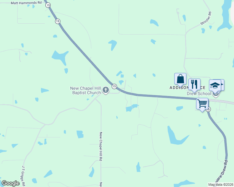 map of restaurants, bars, coffee shops, grocery stores, and more near 205 New Chapel Hill Road in West Monroe