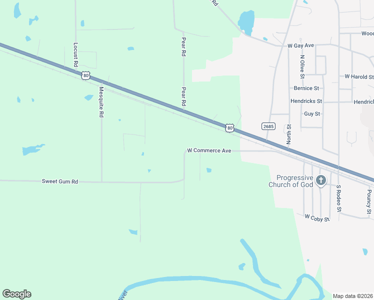 map of restaurants, bars, coffee shops, grocery stores, and more near 4272 West Commerce Avenue in Gladewater