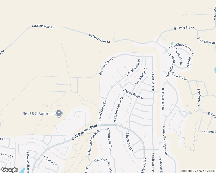 map of restaurants, bars, coffee shops, grocery stores, and more near 65187 East Desert Sands Court in Tucson