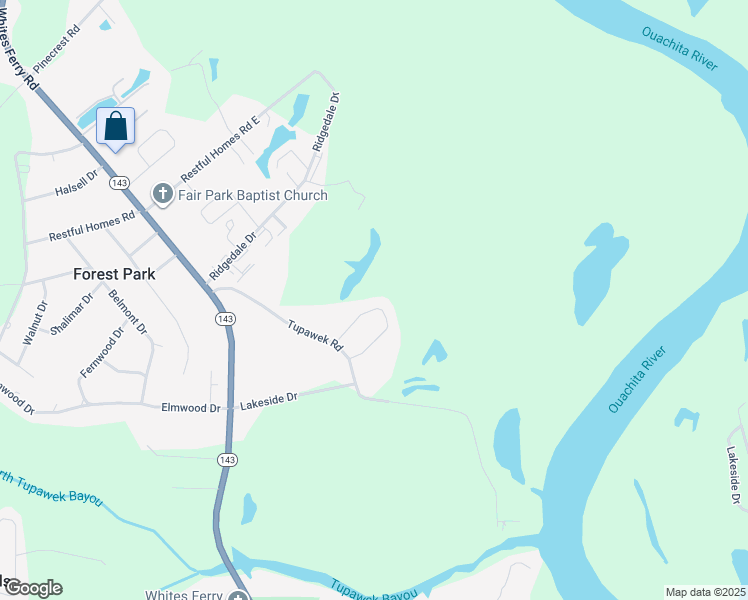 map of restaurants, bars, coffee shops, grocery stores, and more near 121 Kate Cir in West Monroe