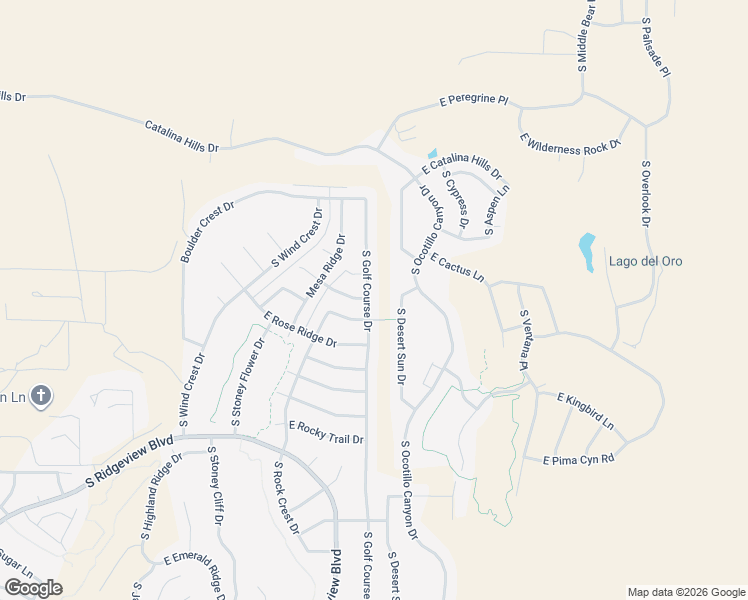 map of restaurants, bars, coffee shops, grocery stores, and more near 36197 South Golf Course Drive in Tucson
