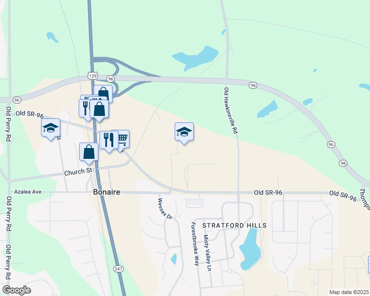 map of restaurants, bars, coffee shops, grocery stores, and more near 125 State Route 96 in Bonaire