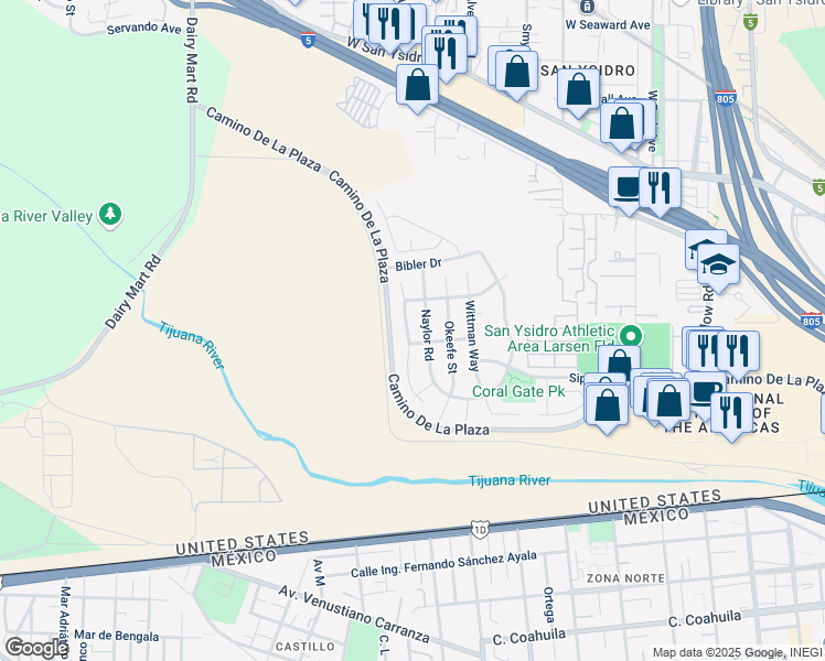map of restaurants, bars, coffee shops, grocery stores, and more near 3133 Glancy Dr in San Diego