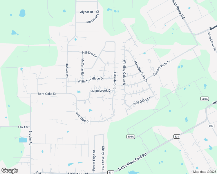 map of restaurants, bars, coffee shops, grocery stores, and more near 2845 Donnybrook Drive in Burleson