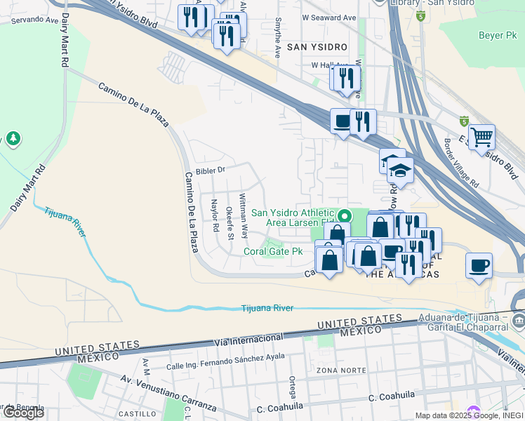 map of restaurants, bars, coffee shops, grocery stores, and more near 3724 Fix Court in San Diego