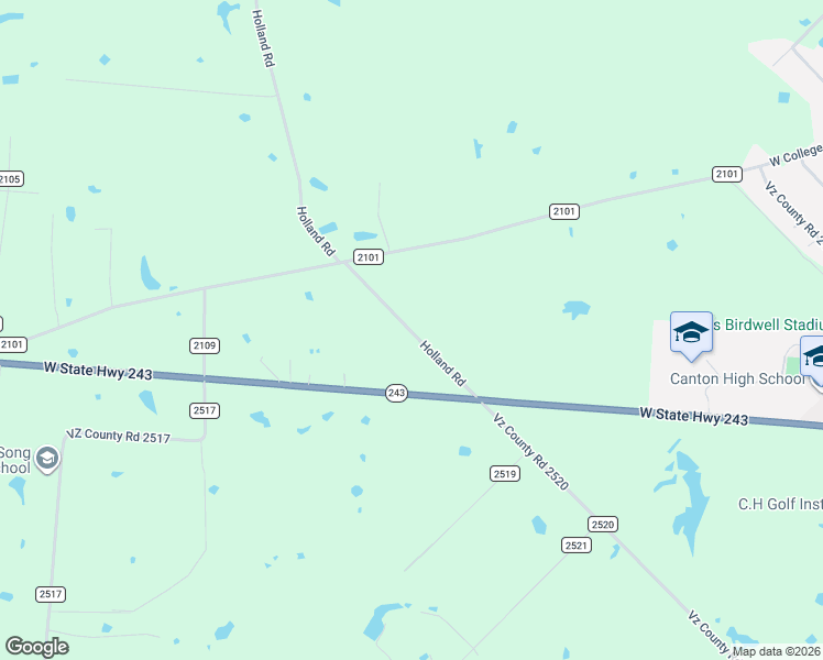 map of restaurants, bars, coffee shops, grocery stores, and more near Holland Road in Canton