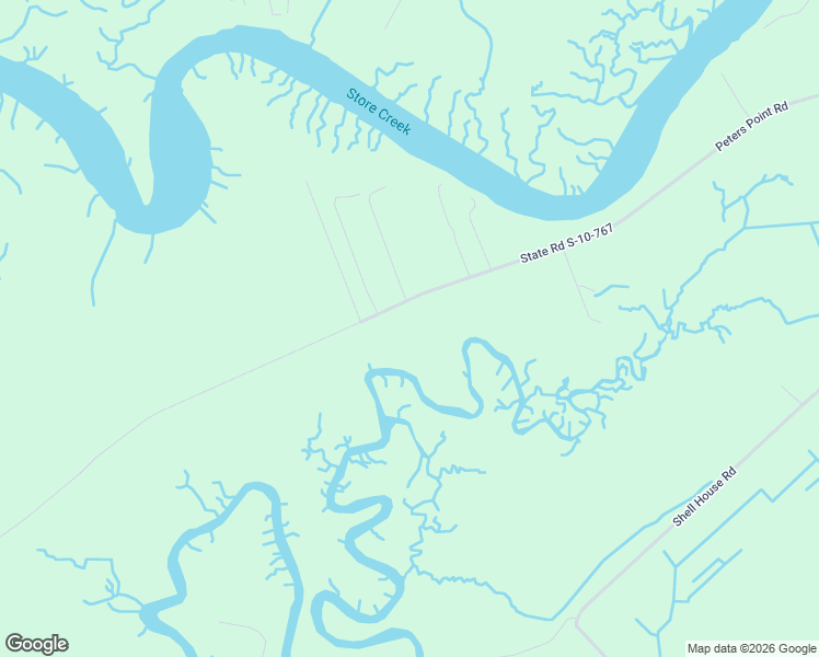 map of restaurants, bars, coffee shops, grocery stores, and more near 8777 Peters Point Road in Edisto Island
