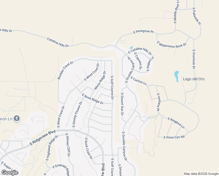 map of restaurants, bars, coffee shops, grocery stores, and more near 65775 East Desert Moon Drive in Tucson