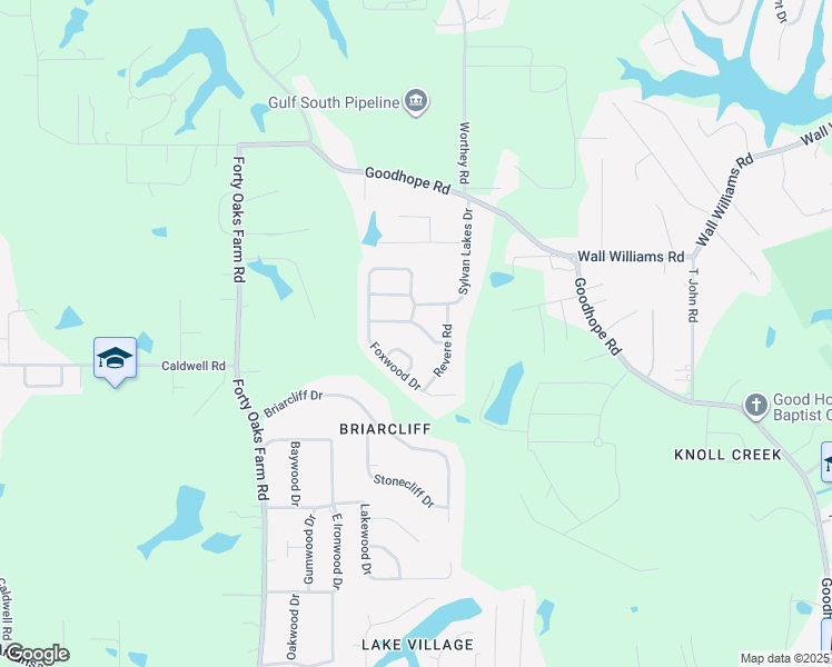 map of restaurants, bars, coffee shops, grocery stores, and more near 106 Hunters Bend in West Monroe