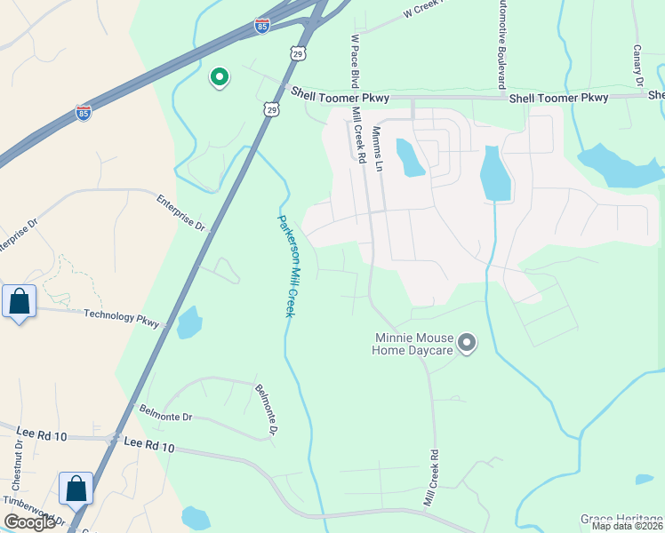 map of restaurants, bars, coffee shops, grocery stores, and more near Chewalca Park Road in Auburn