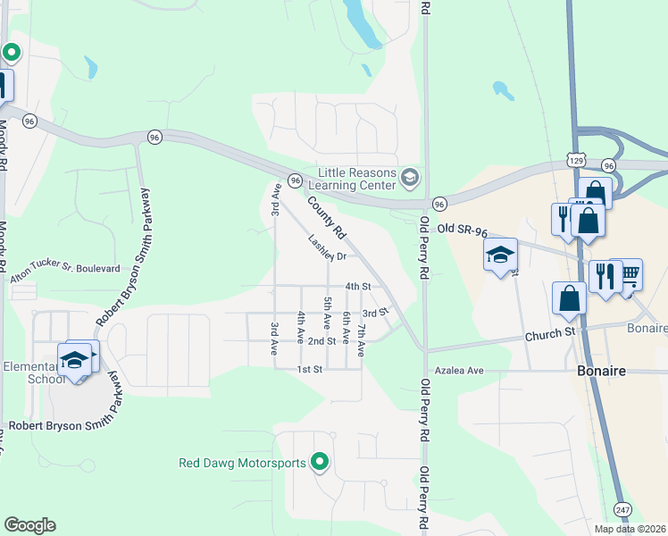 map of restaurants, bars, coffee shops, grocery stores, and more near 503 County Road in Bonaire