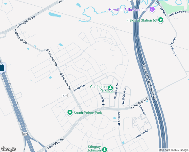 map of restaurants, bars, coffee shops, grocery stores, and more near 3005 Newsom Ridge Drive in Mansfield