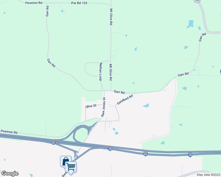 map of restaurants, bars, coffee shops, grocery stores, and more near 550 Garr Road in Ruston