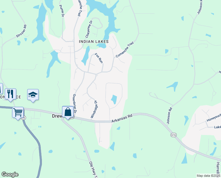 map of restaurants, bars, coffee shops, grocery stores, and more near 238 Lakewood Loop Dr in West Monroe