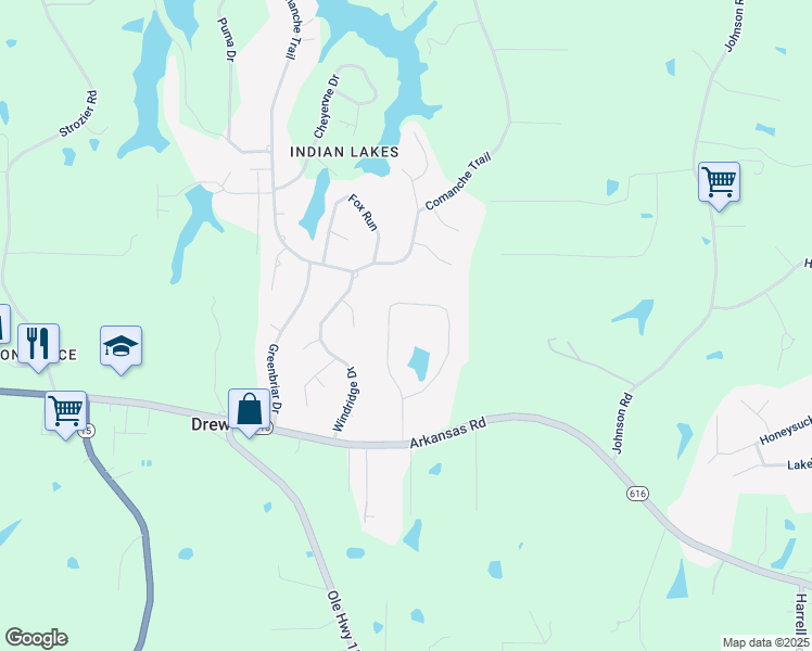 map of restaurants, bars, coffee shops, grocery stores, and more near 238 Lakewood Loop Dr in West Monroe