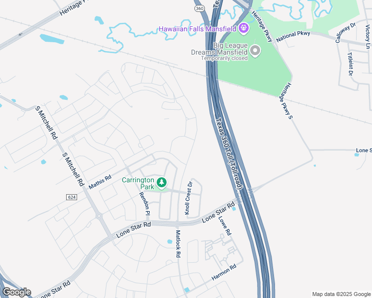 map of restaurants, bars, coffee shops, grocery stores, and more near 700 South Matlock Road in Mansfield