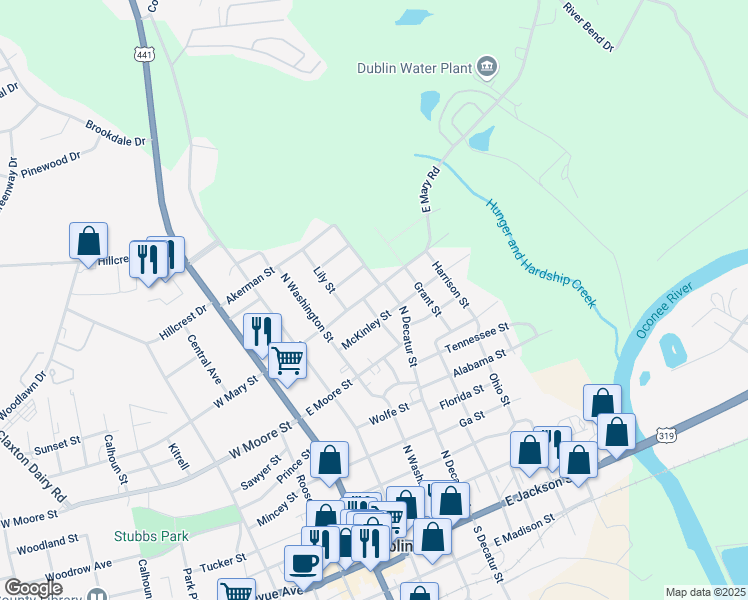 map of restaurants, bars, coffee shops, grocery stores, and more near 114 Carter Street in Dublin