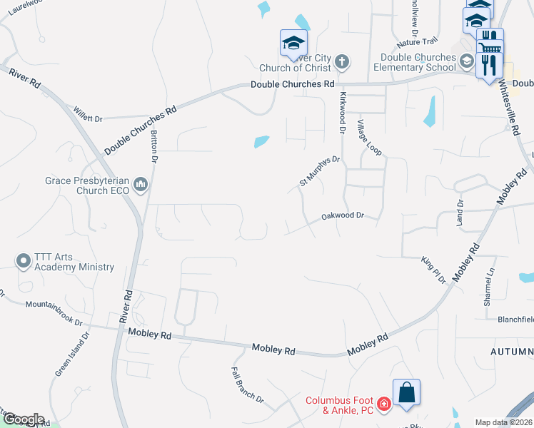 map of restaurants, bars, coffee shops, grocery stores, and more near 847 Saint Murphys Drive in Columbus