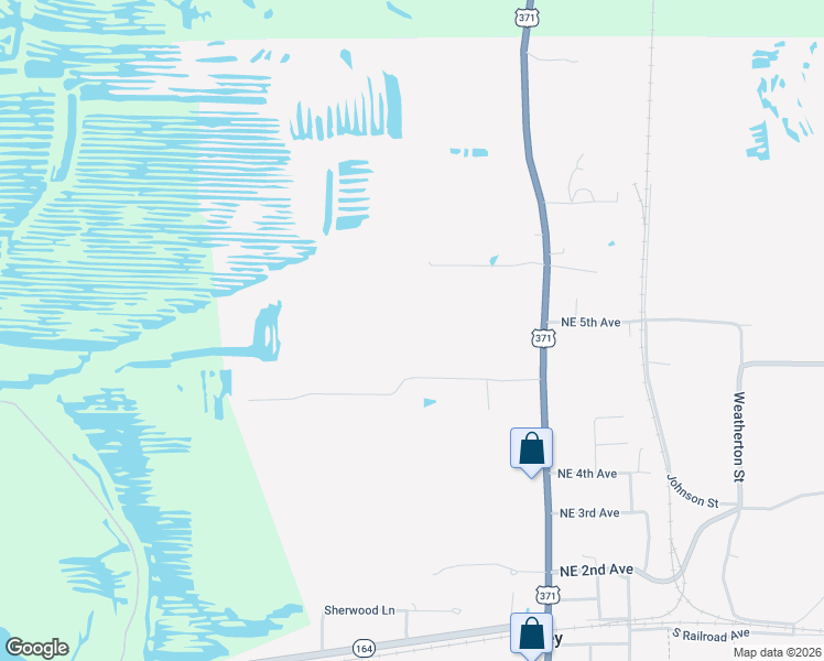 map of restaurants, bars, coffee shops, grocery stores, and more near 584 North Main Street in Sibley