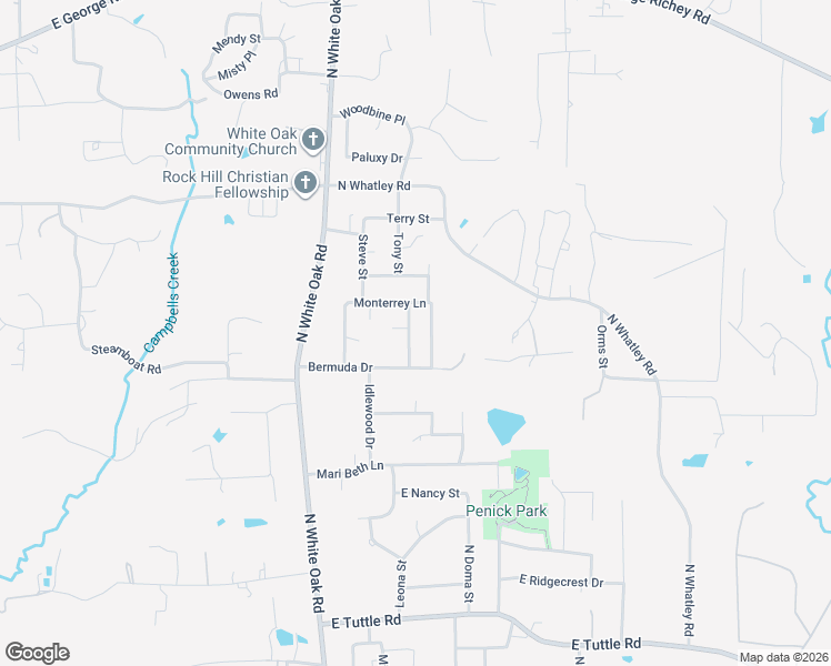 map of restaurants, bars, coffee shops, grocery stores, and more near 1201 Jamaica Drive in White Oak