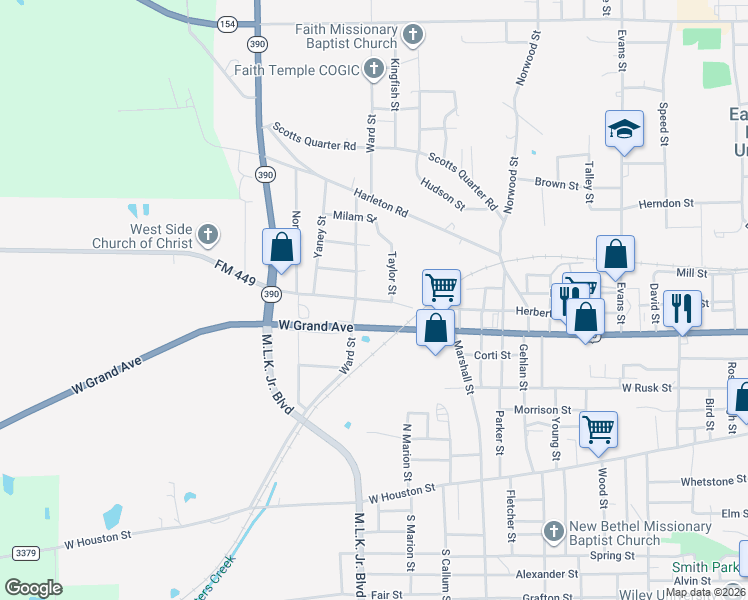 map of restaurants, bars, coffee shops, grocery stores, and more near 2401 Hynson Springs Road in Marshall