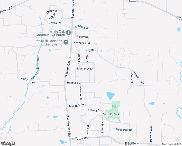 map of restaurants, bars, coffee shops, grocery stores, and more near 1201 Jamaica Drive in White Oak