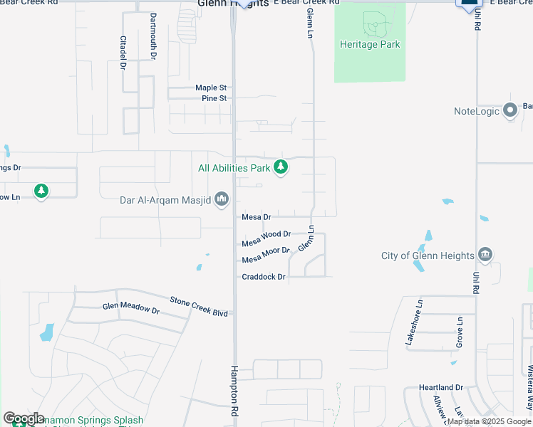 map of restaurants, bars, coffee shops, grocery stores, and more near 2004 Verde Drive in Glenn Heights